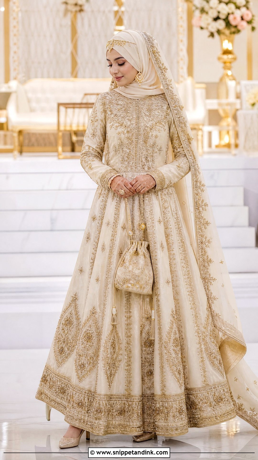 Pakistani Bridal Pishwas Dress - Snippet and Ink - 25 Islamic Bridal Dress Ideas