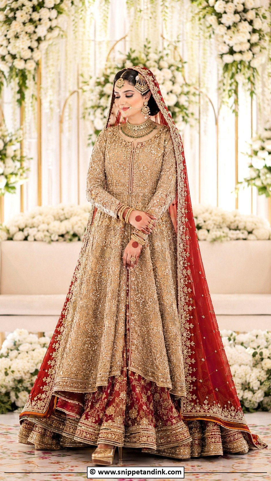 Pakistani Bridal Pishwas With Lehenga - Snippet and Ink - 35 Pakistani Bridal Wear Ideas