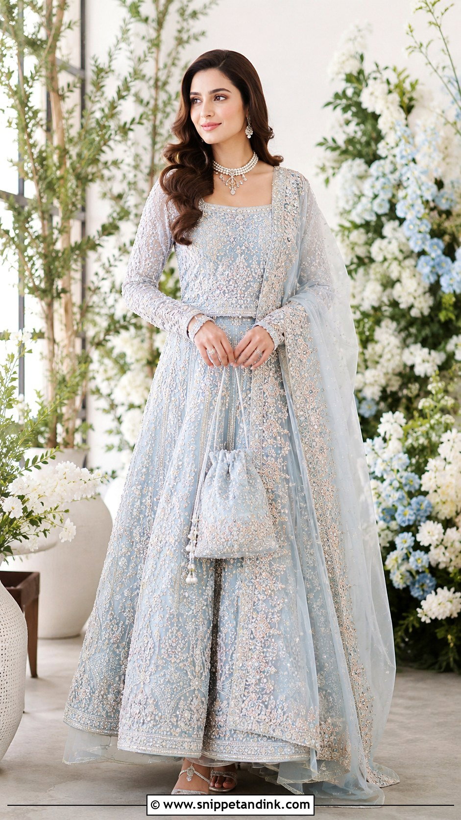 Pakistani Bridal Powder Blue Dress - Snippet and Ink - 30 Pakistani Brides Ideas