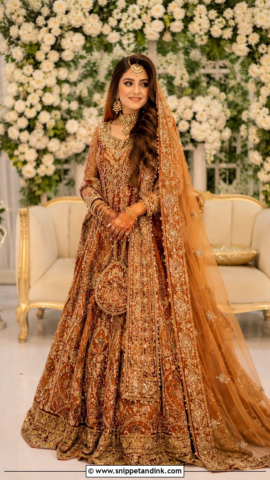 Pakistani Bridal Rust Lehenga - Snippet and Ink - 30 Pakistani Brides Ideas