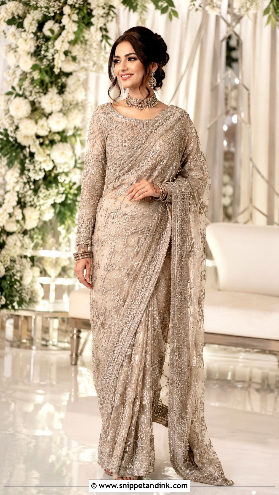 Pakistani Bridal Saree Look - Snippet and Ink - 30 Pakistani Bridal Look Ideas