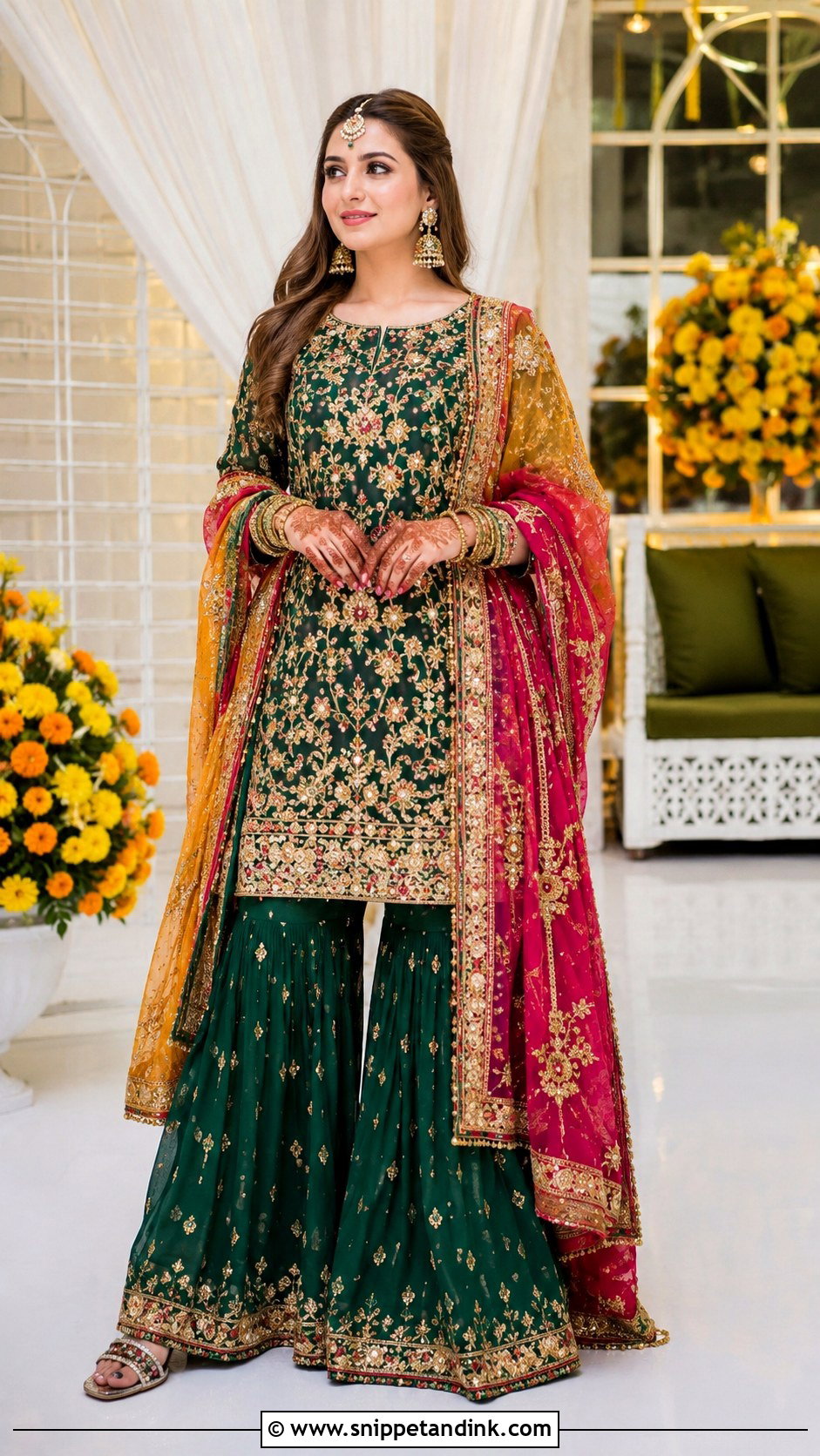 Pakistani Bridal Sharara - Snippet and Ink - 25 Pakistani Bride Dress Ideas
