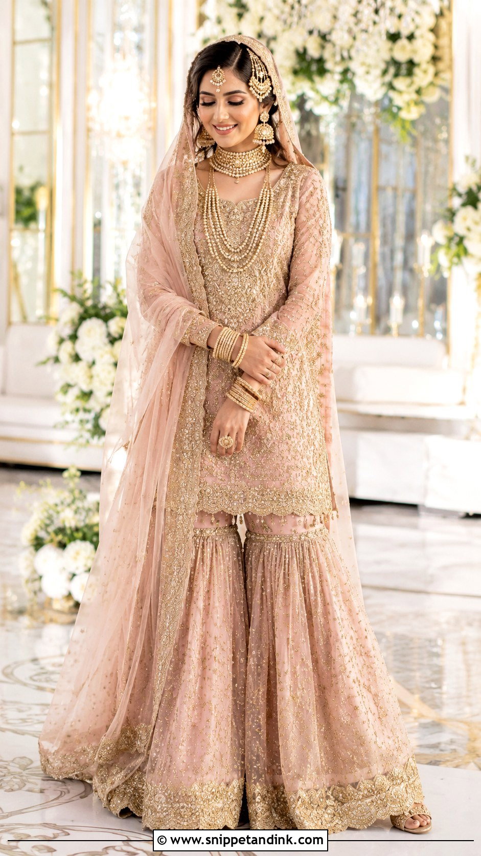 Pakistani Bridal Sharara - Snippet and Ink - 30 Asian Wedding Dress Ideas