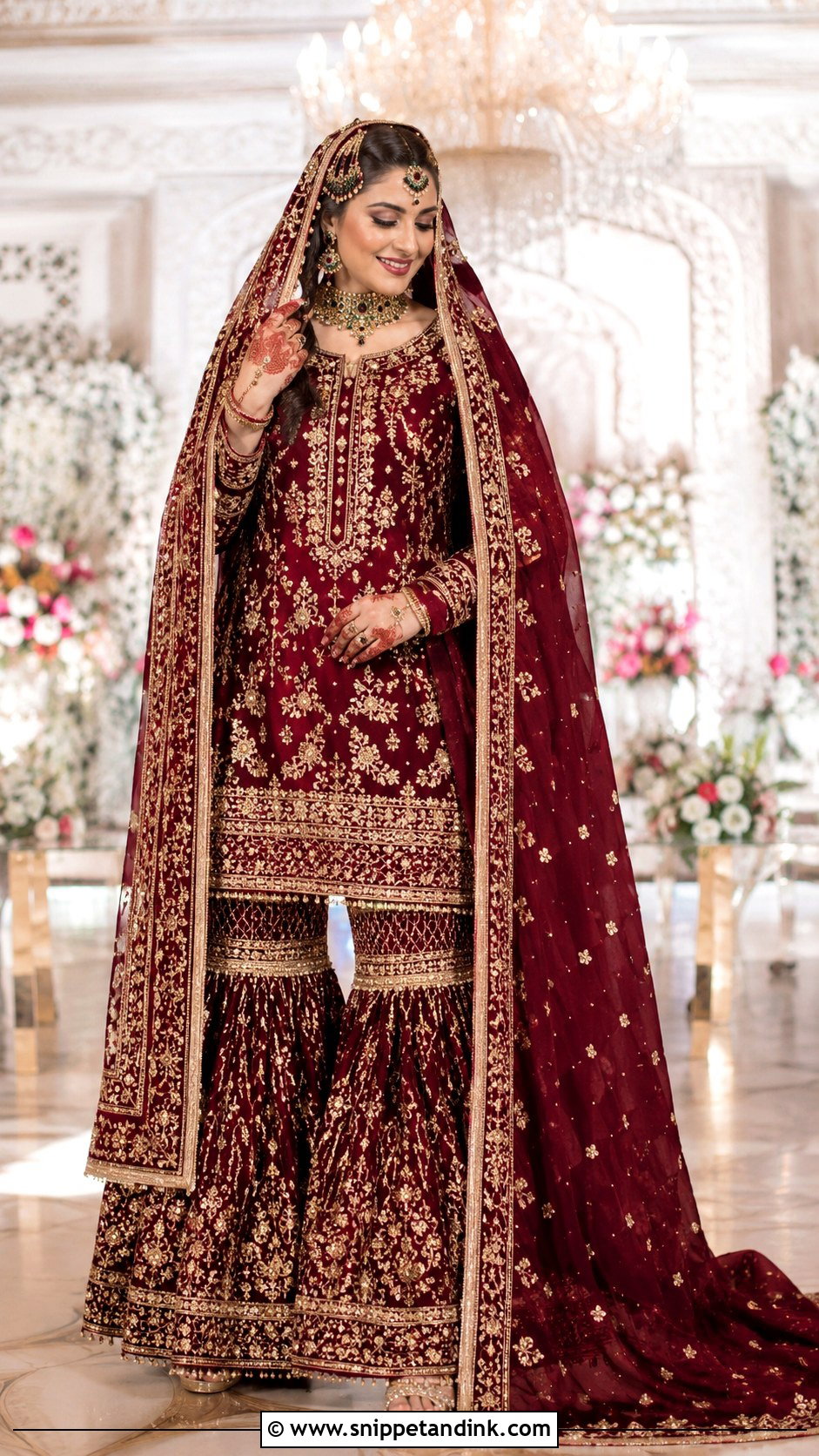 Pakistani Bridal Sharara - Snippet and Ink - 25 Bride Traditional Outfit Ideas