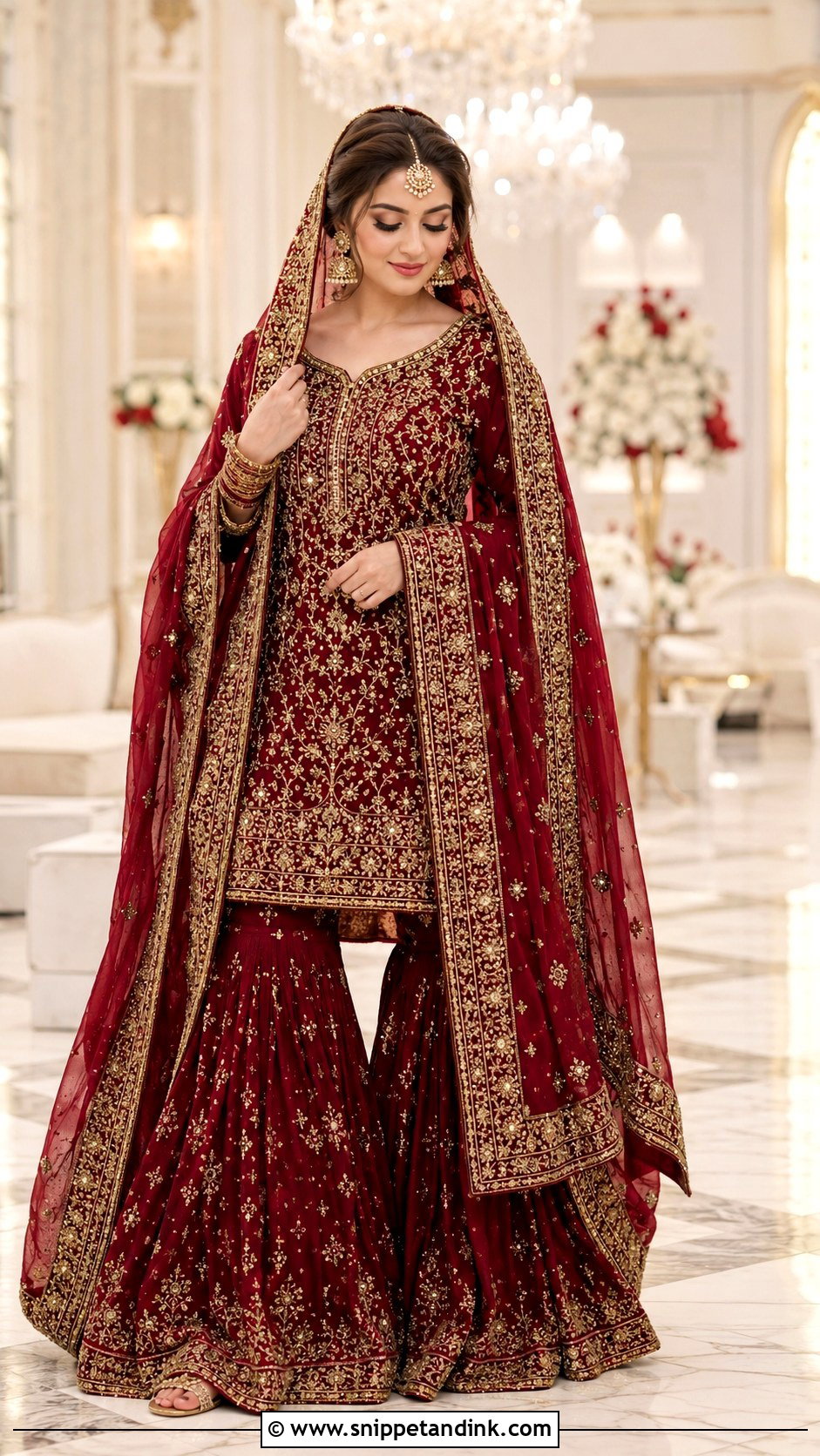 Pakistani Bridal Sharara Wedding Dress - Snippet and Ink - 30 Traditional Wedding Dresses