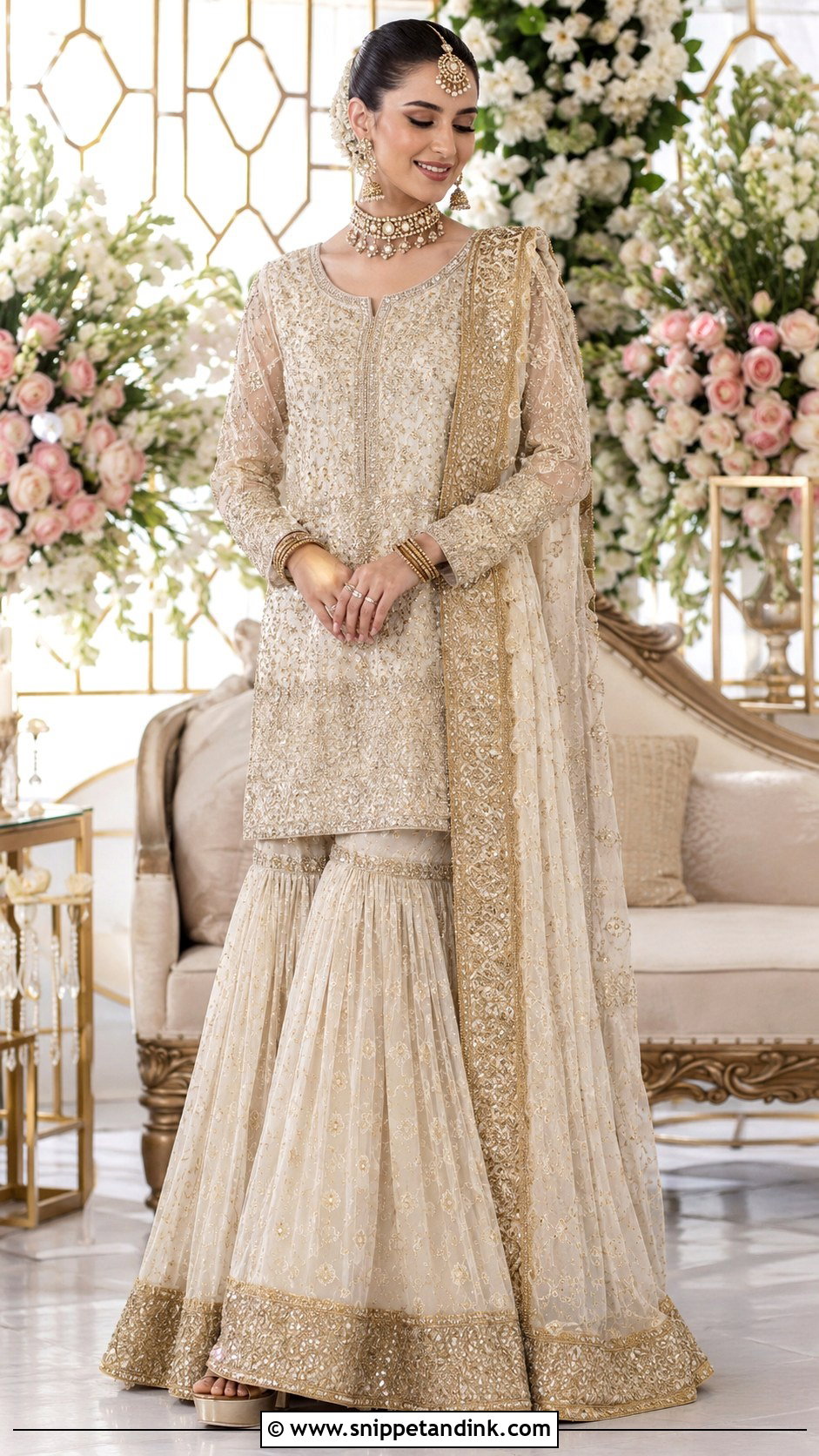 Pakistani Bridal Short Shirt Gharara - Snippet and Ink - 30 Pakistani Brides Ideas