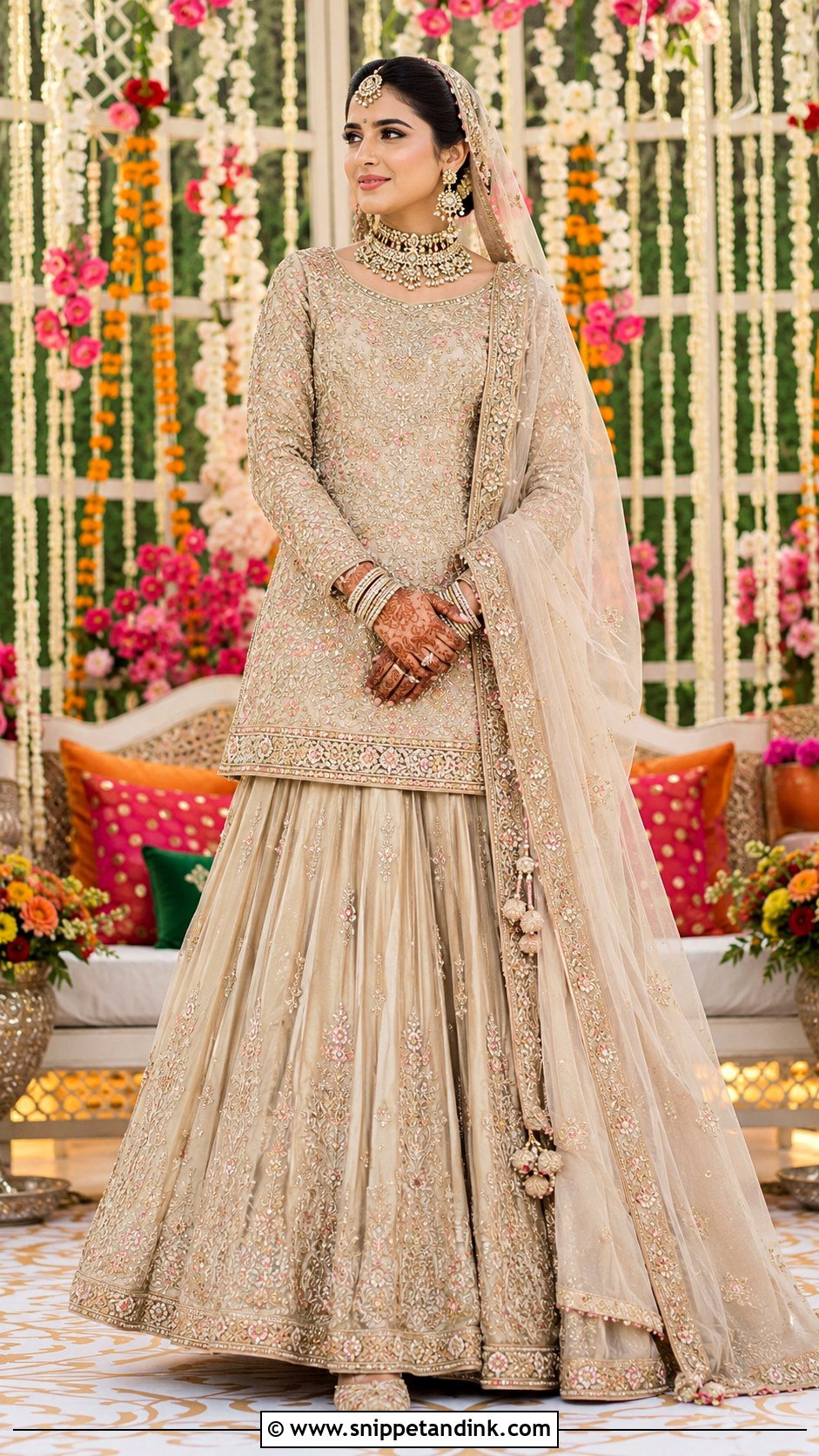 Pakistani Bridal Short Shirt With Lehenga - Snippet and Ink - 25 Pakistani Bridal Dress Ideas