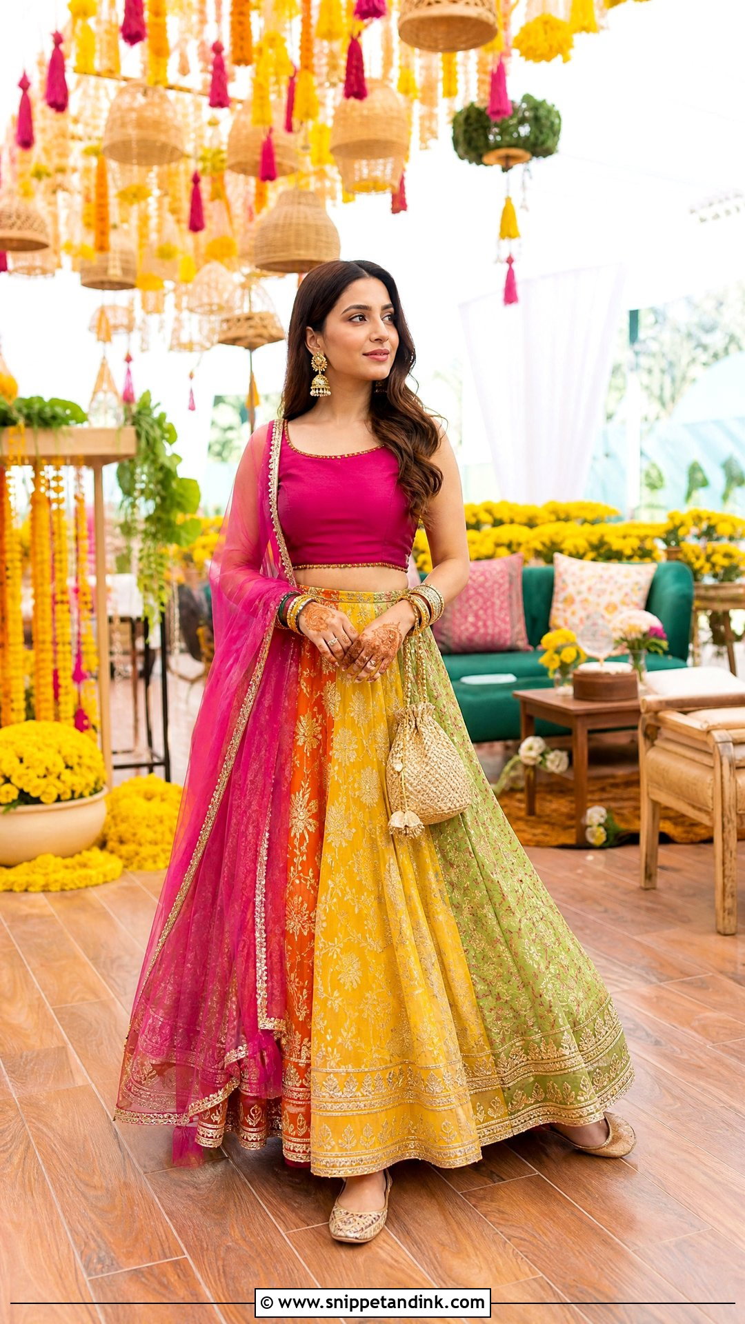 Pakistani Bridal Sister Multicolor Lehenga - Snippet and Ink - 20 Pakistani Bridal Sister Dresses