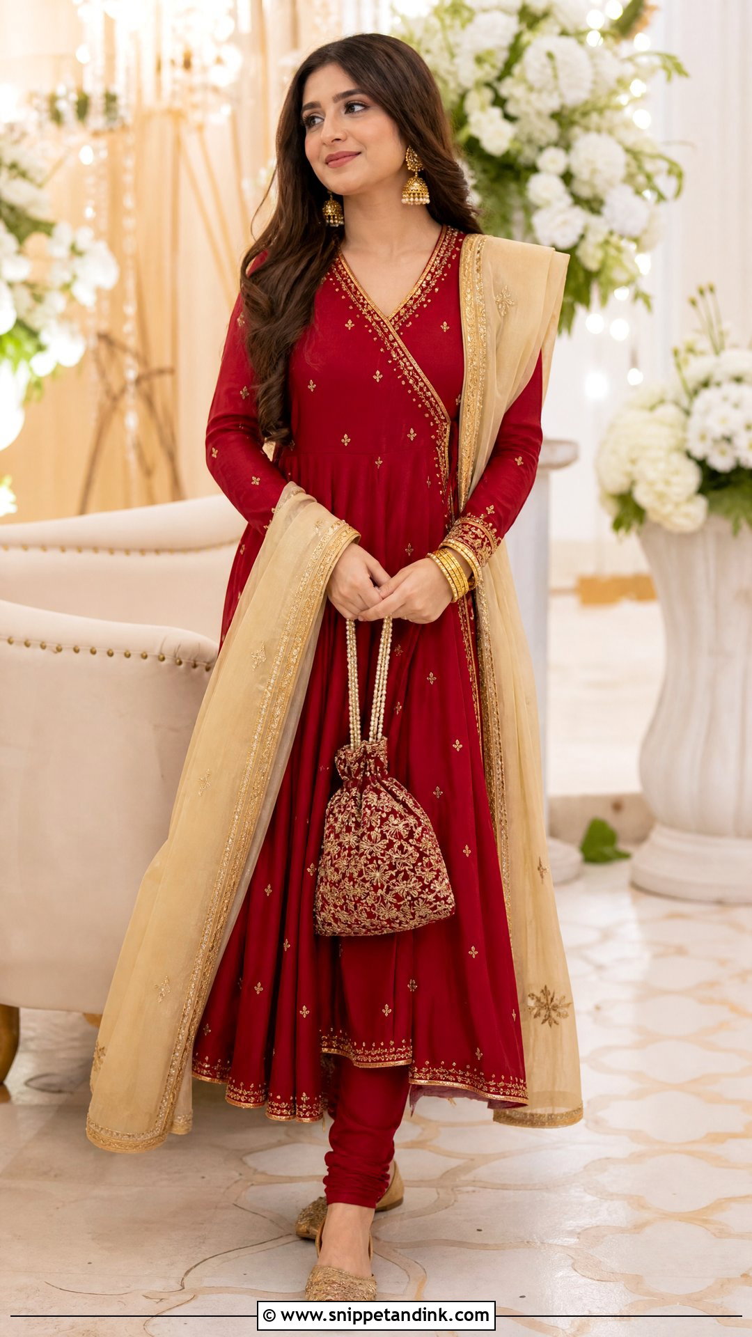 Pakistani Bridal Sister Red Angrakha - Snippet and Ink - 20 Pakistani Bridal Sister Dresses