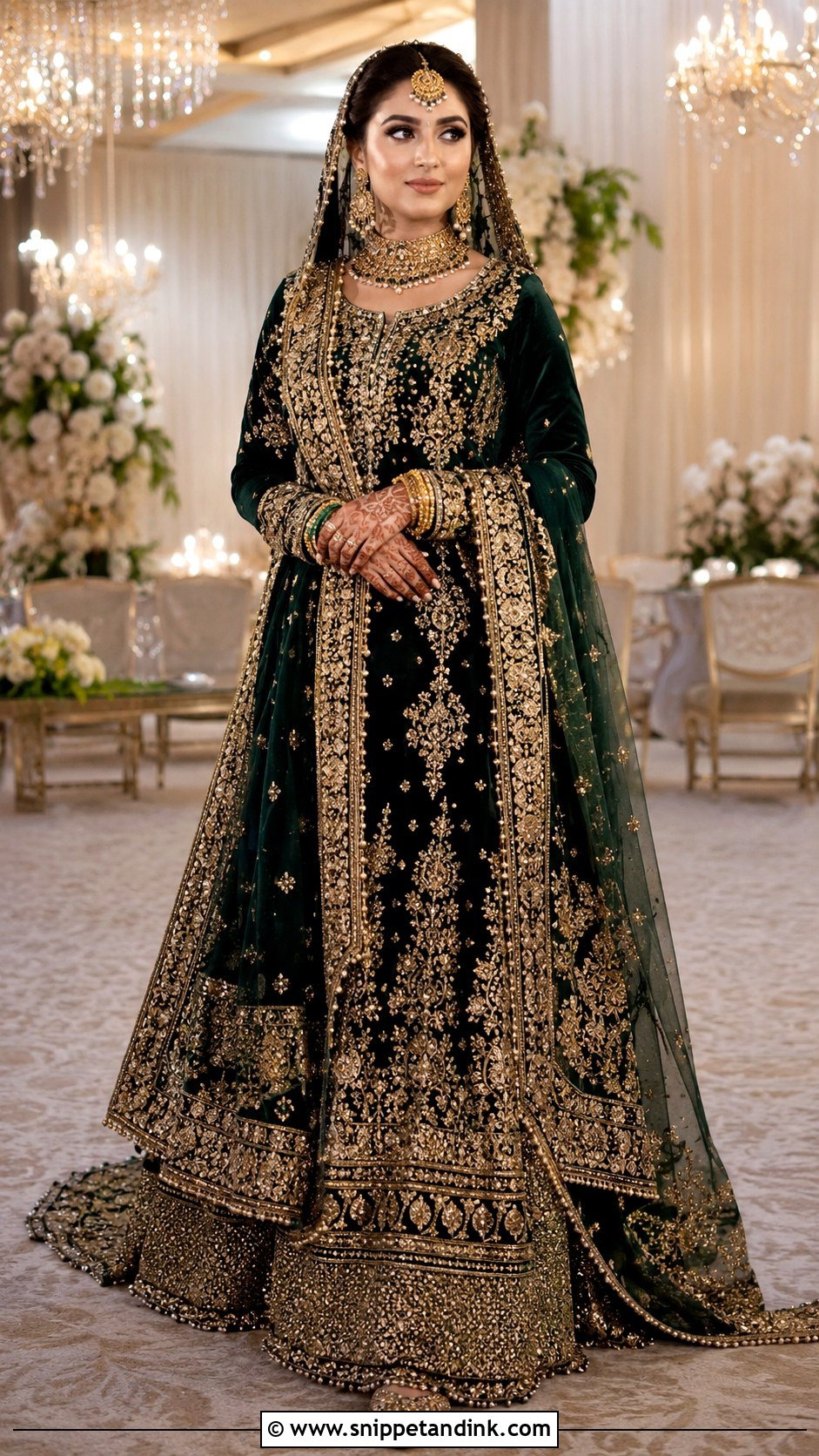 Pakistani Bridal Trail Gown - Snippet and Ink - 30 Pakistani Wedding Outfits Bride
