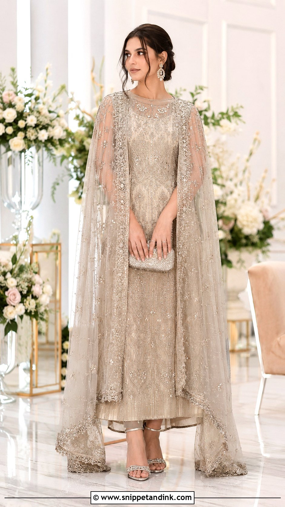 Pakistani Cape Dress For Wedding - Snippet and Ink - 25 Pakistani Dresses to Wear to a Wedding