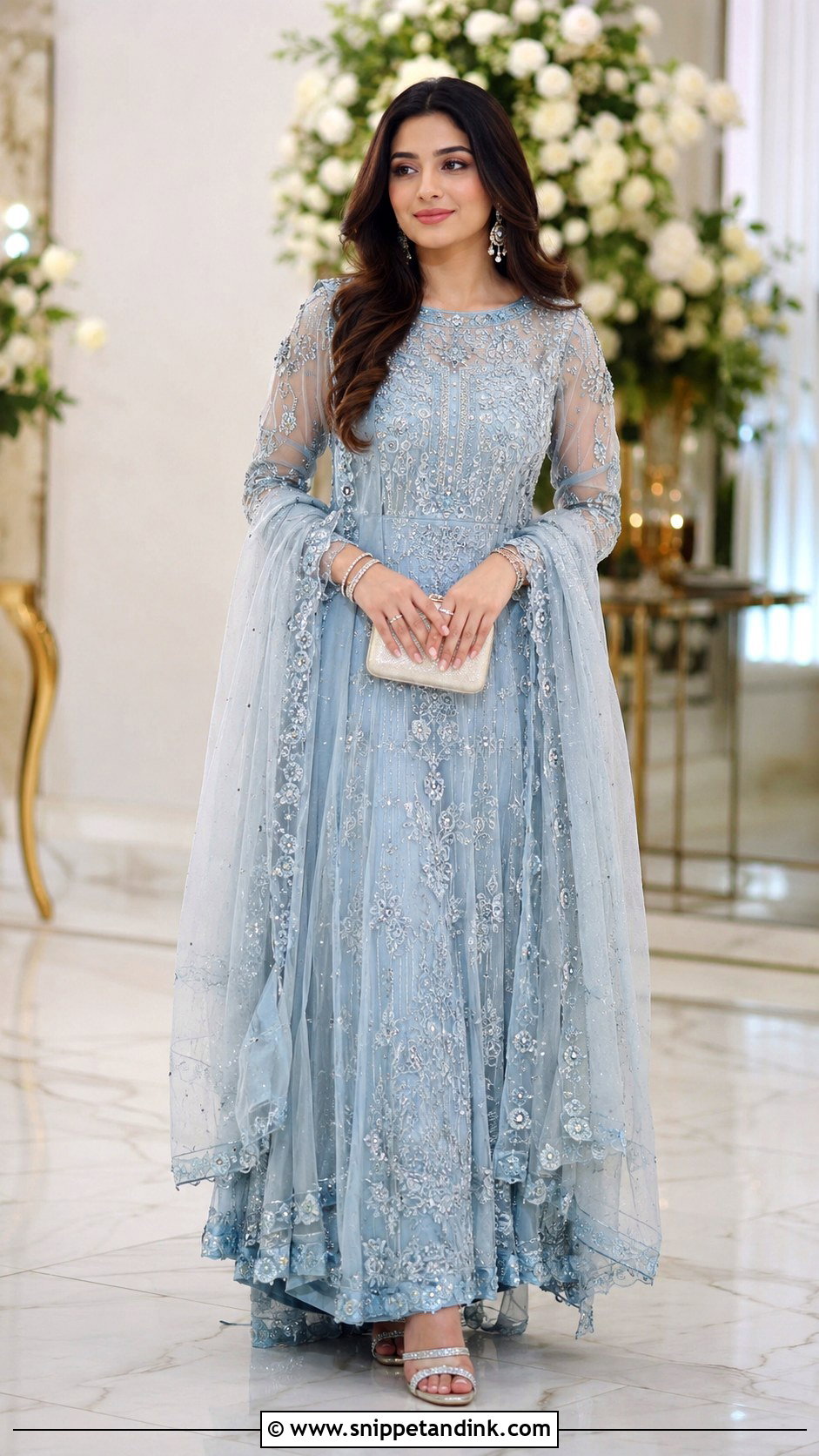 Pakistani Chiffon Maxi Dress - Snippet and Ink - 25 Pakistani Party Wear Wedding Dresses