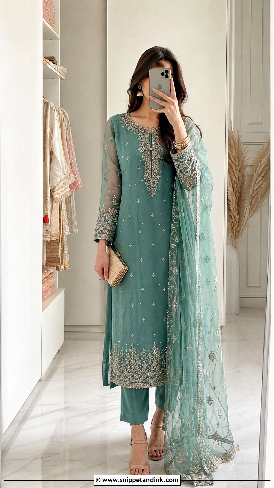 Pakistani Chiffon Wedding Suit - Snippet and Ink - 25 Pakistani Wedding Dresses Ideas