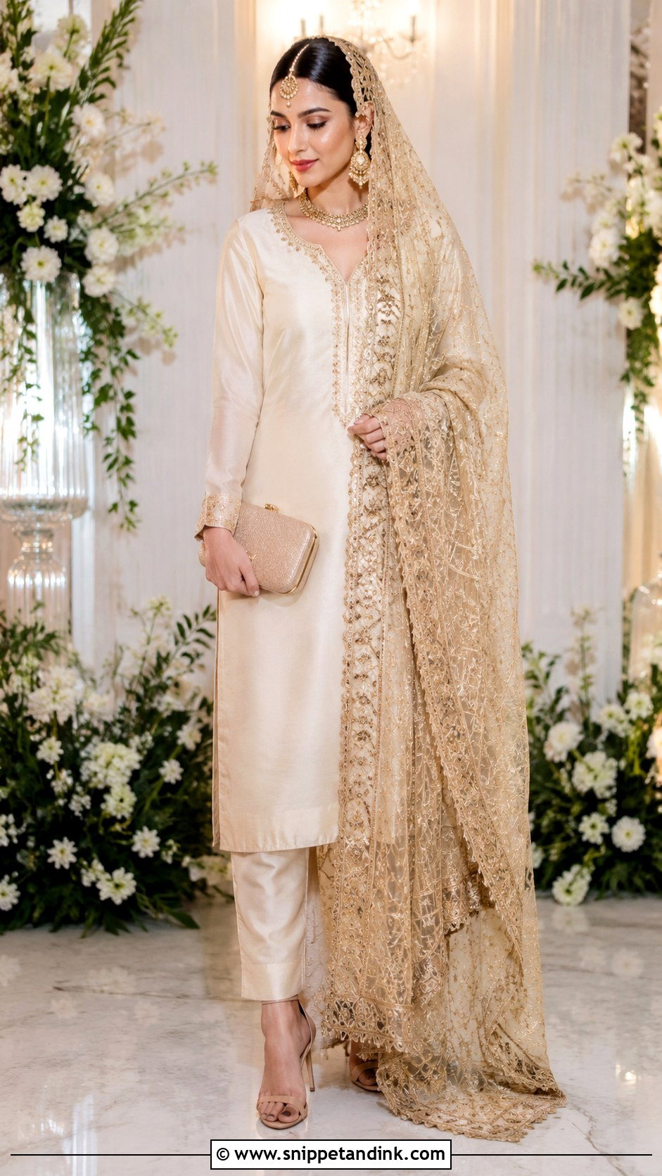 Pakistani Dupatta Heavy Dress - Snippet and Ink - 25 Pakistan Wedding Dress Ideas