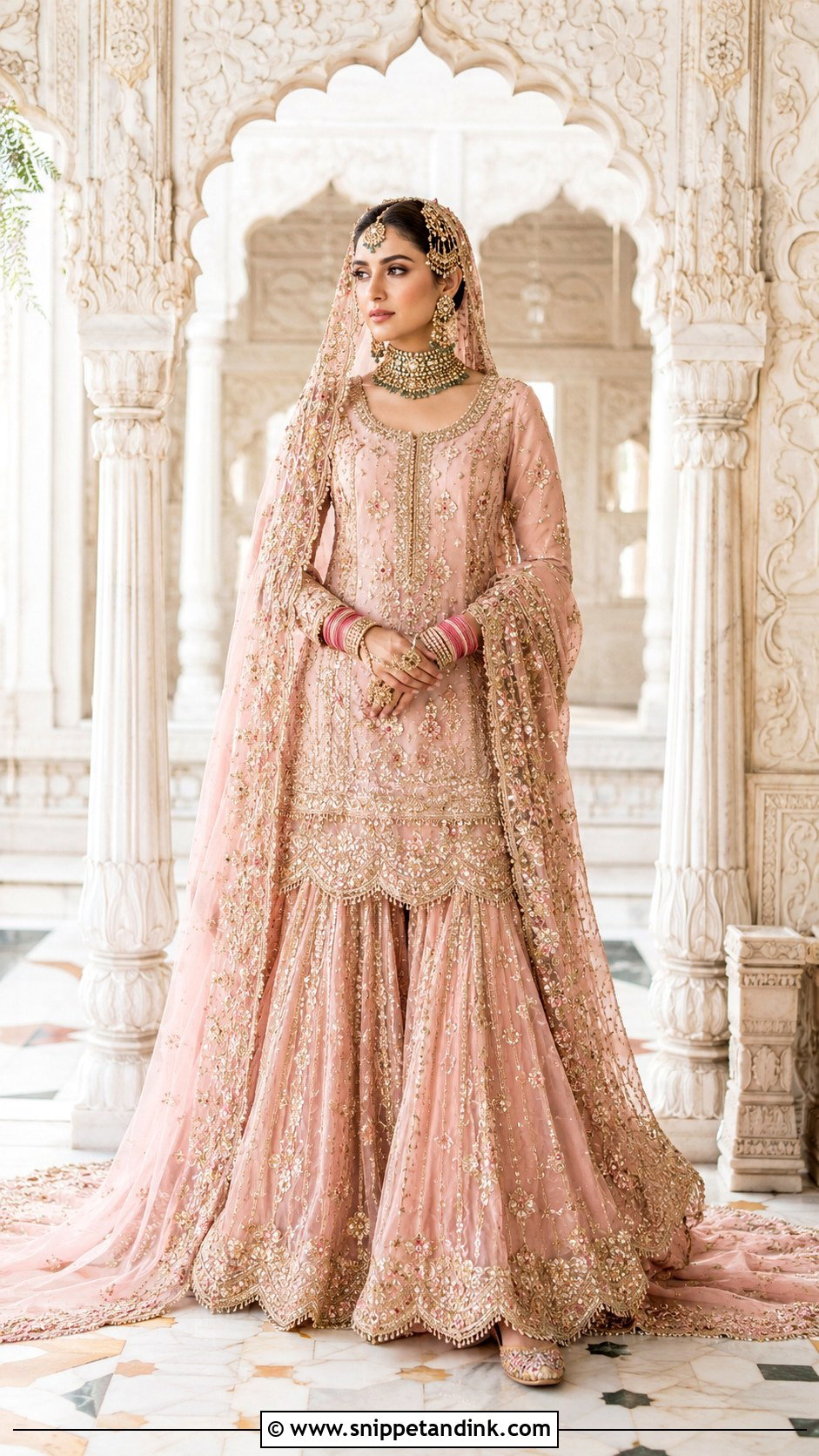 Pakistani Farshi Gharara Bride - Snippet and Ink - 30 Pakistani Wedding Outfits Bride