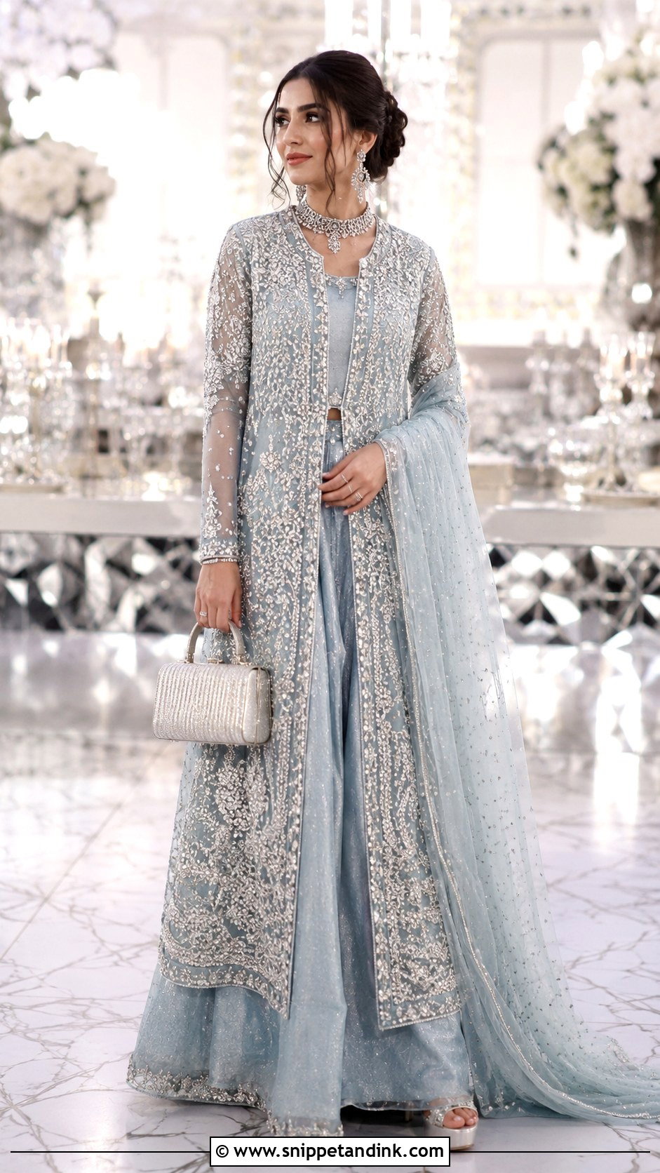 Pakistani Front Open Gown - Snippet and Ink - 25 Pakistan Wedding Dress Ideas