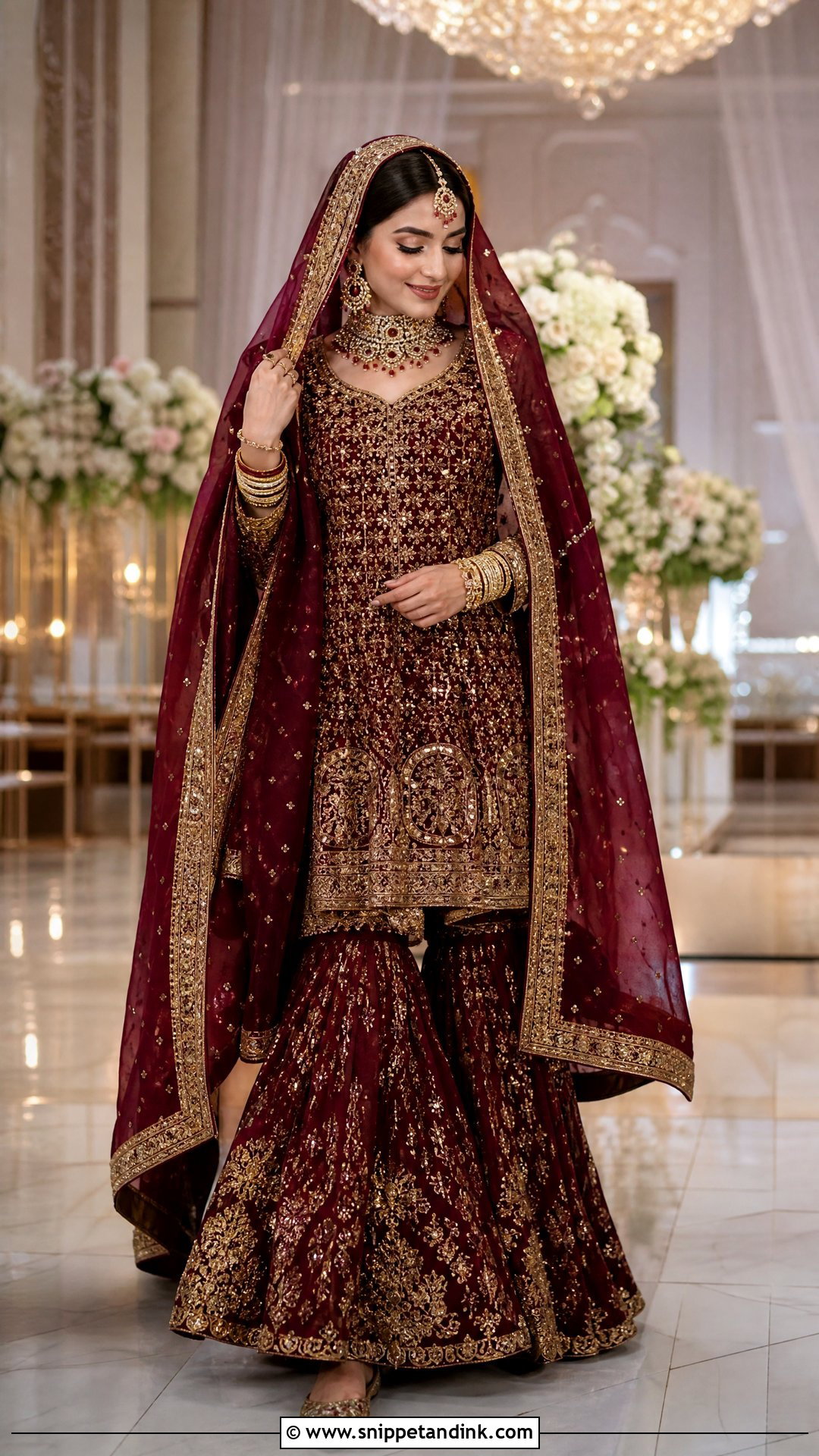 Pakistani Gharara Bridal Dress - Snippet and Ink - 20 Traditional Bridal Dresses