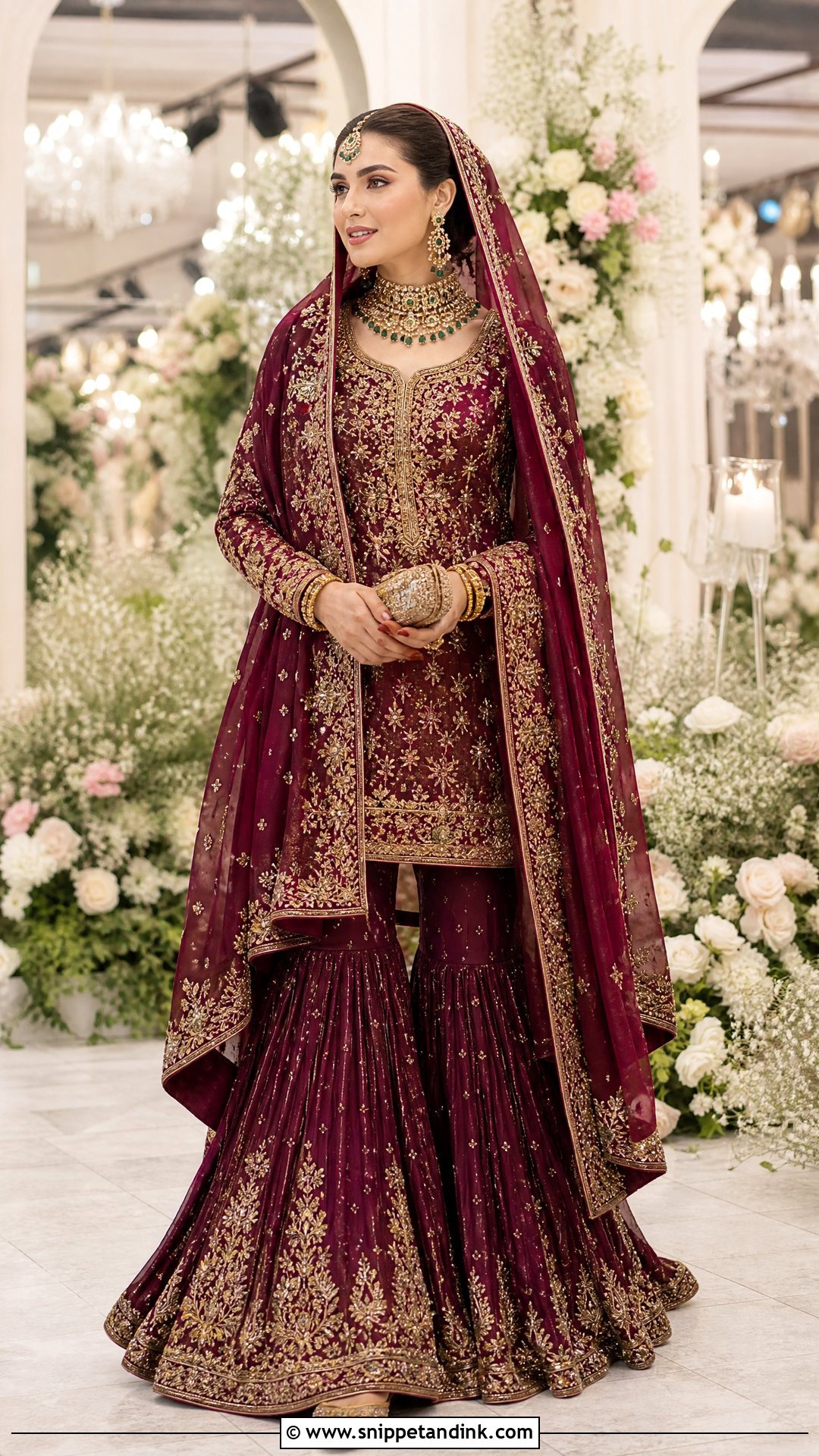 Pakistani Gharara Bridal Outfit - Snippet and Ink - 20 Traditional Marriage Dress Ideas