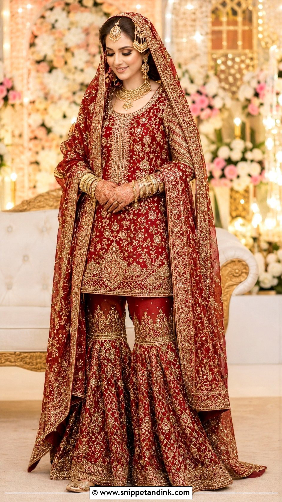 Pakistani Gharara Bride - Snippet and Ink - 30 Pakistani Wedding Outfits Bride