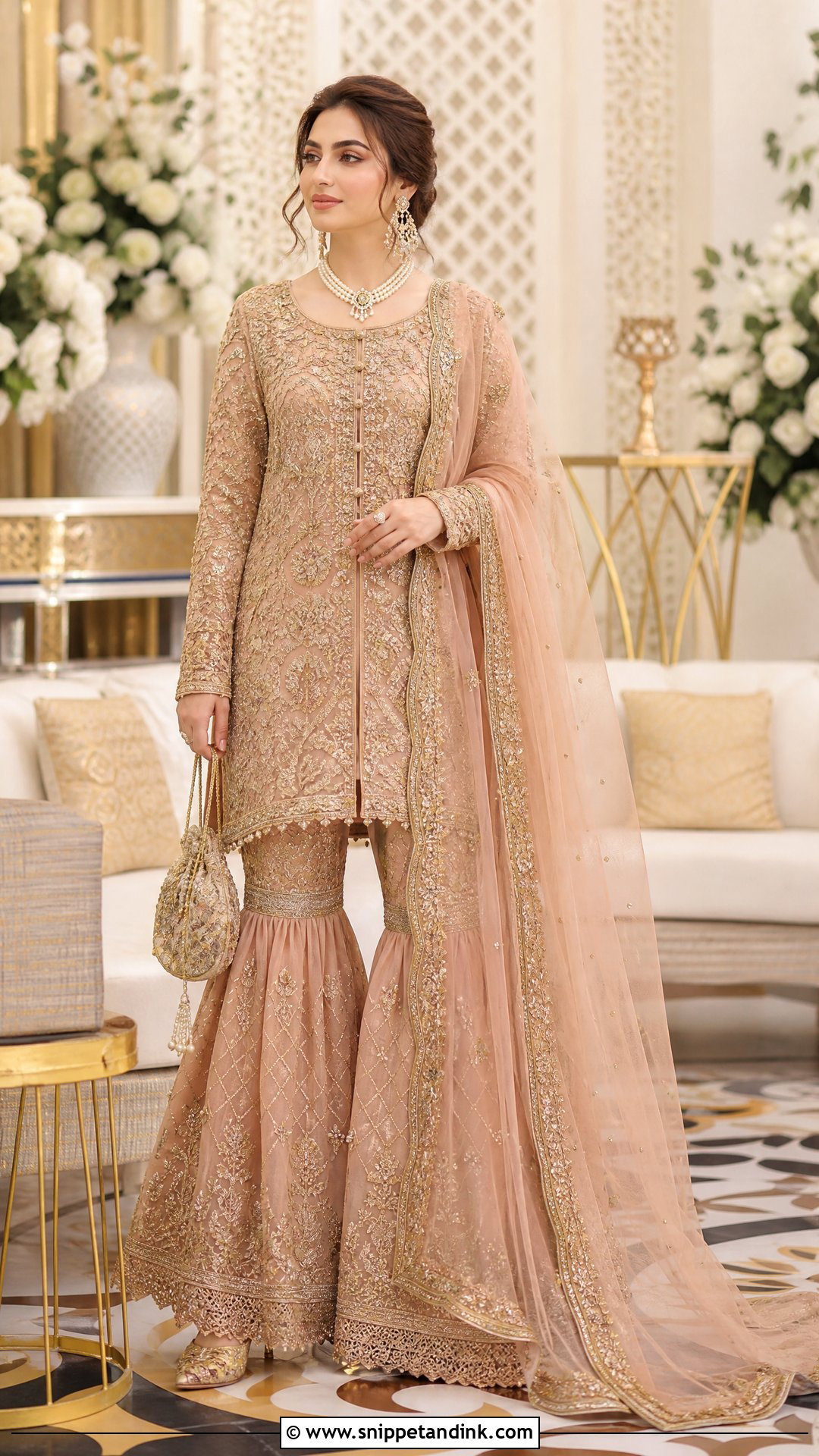 Pakistani Gharara Wedding Outfit - Snippet and Ink - 25 Traditional Wedding Outfits