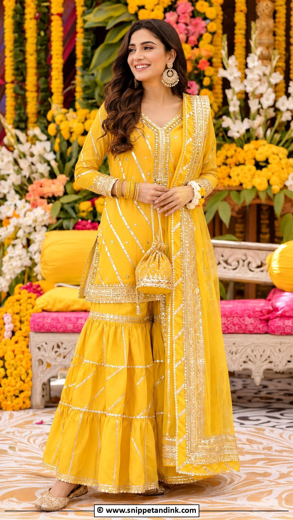 Pakistani Gota Work Outfit For Sister - Snippet and Ink - 25 Pakistani Wedding Outfits Sisters Ideas