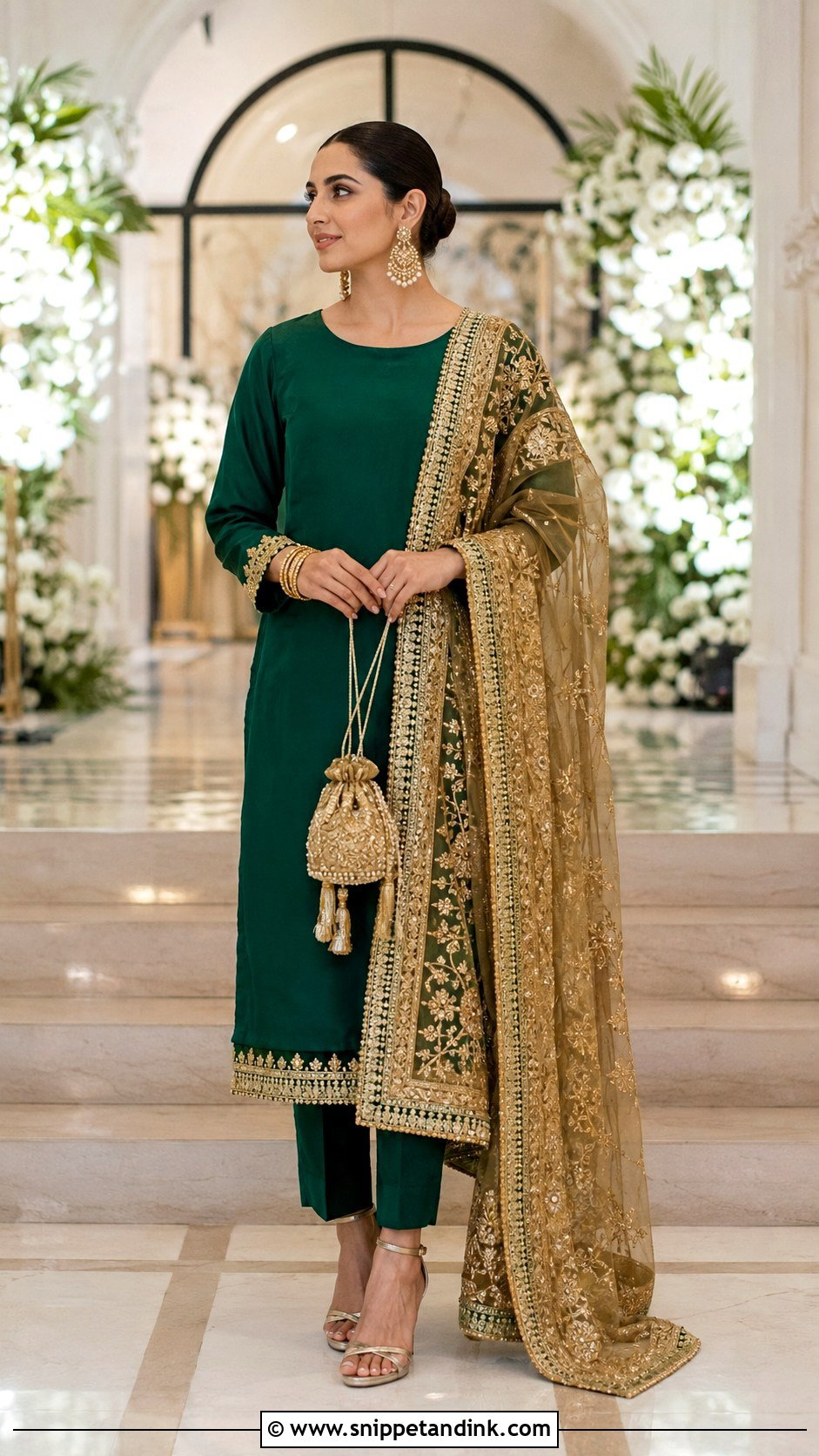 Pakistani Heavy Dupatta Dress - Snippet and Ink - 25 Pakistani Party Wear Wedding Dresses