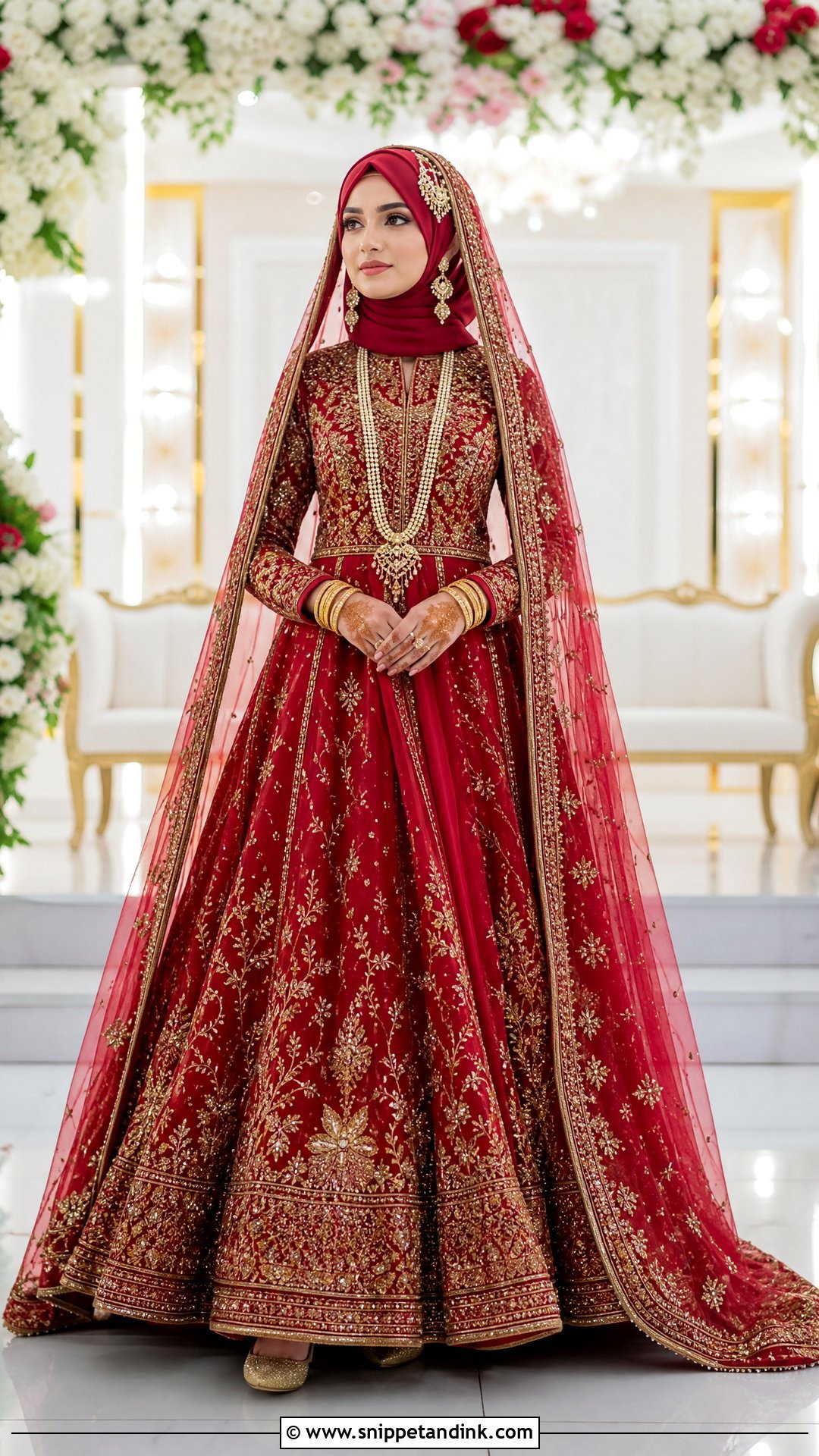 Pakistani Hijab Friendly Red Bridal Dress - Snippet and Ink - 20 Red Bridal Dress Pakistani Pakistan Ideas