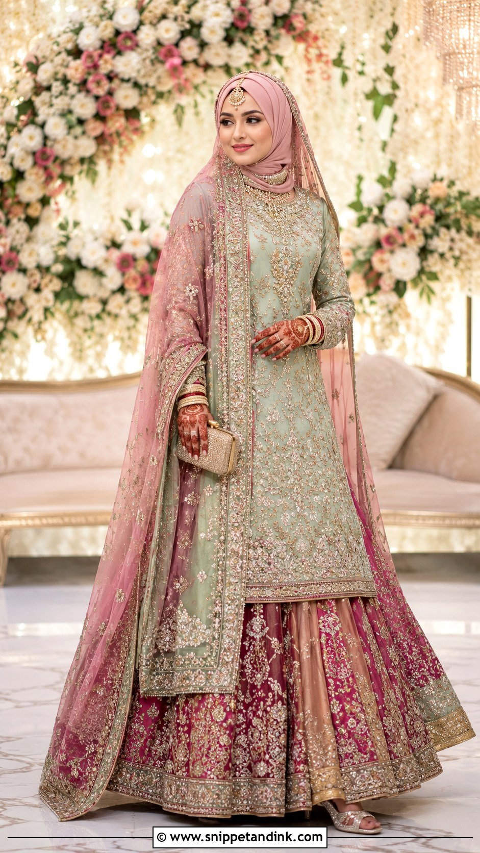 Pakistani Islamic Wedding Dress With Hijab - Snippet and Ink - 25 Islamic Wedding Dress Hijab Bride Ideas