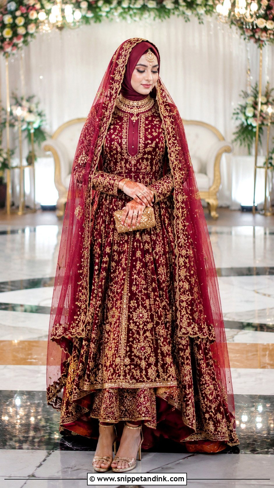 Pakistani Islamic Wedding Dress With Hijab - Snippet and Ink - 30 Islamic Wedding Dress Ideas