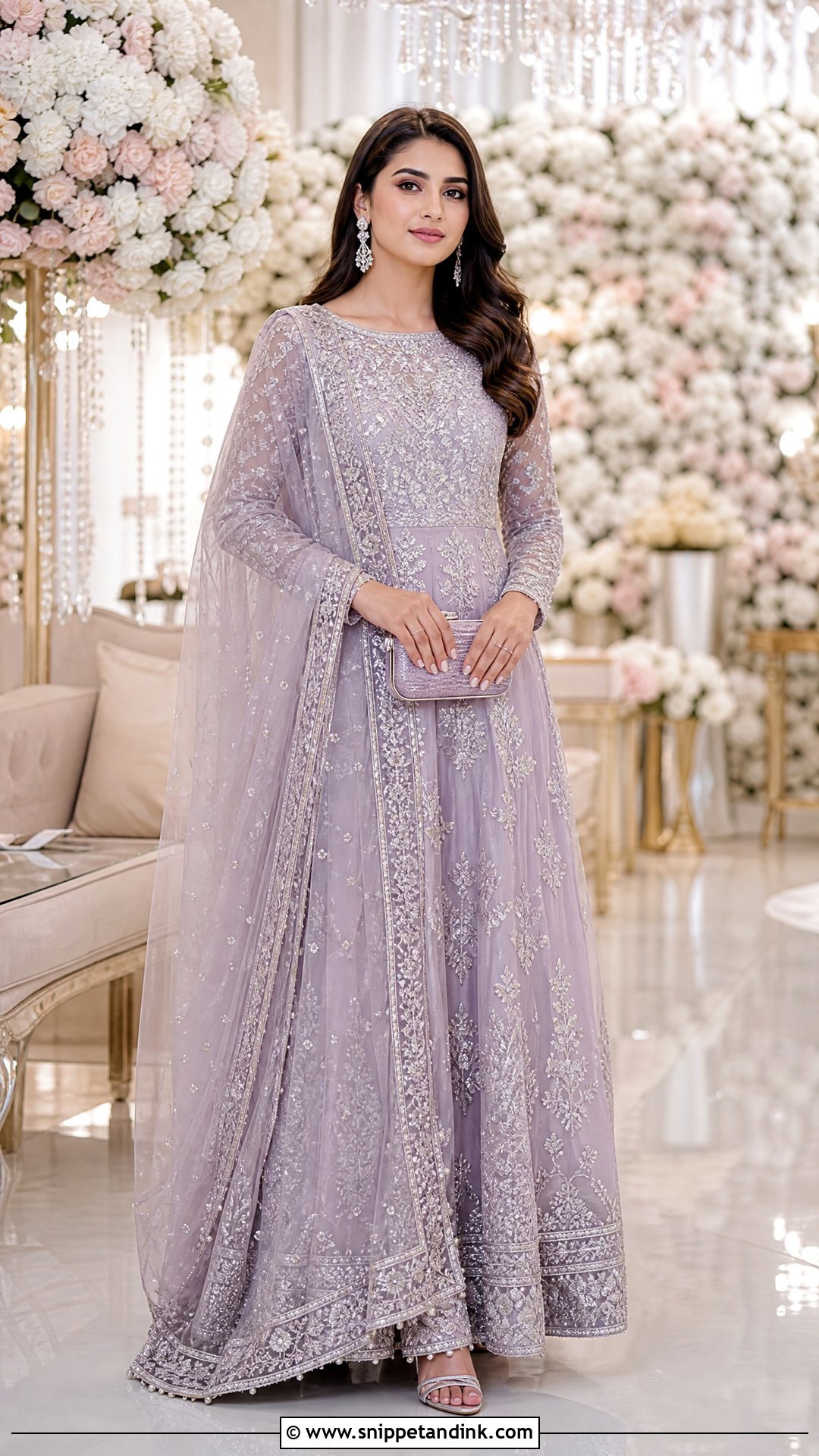 Pakistani Lavender Pishwas Walima Outfit - Snippet and Ink - 20 Pakistan Wedding Dress Sister Ideas