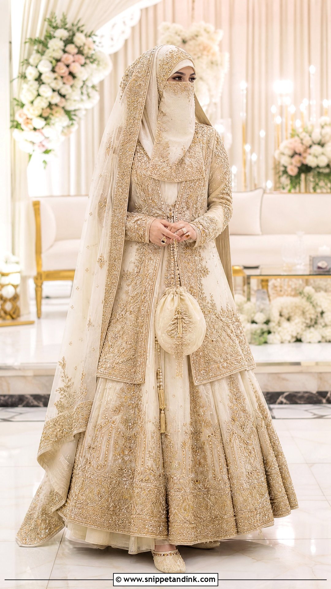 Pakistani Lehenga Niqab Wedding Dress - Snippet and Ink - 25 Niqab Wedding Dress Ideas