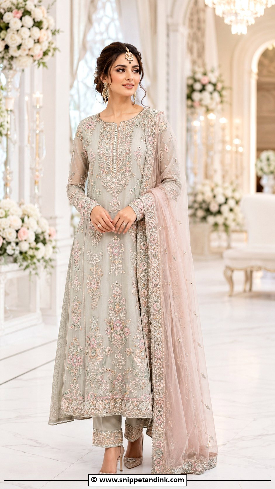 Pakistani Long Frock - Snippet and Ink - 30 Desi Wedding Outfits