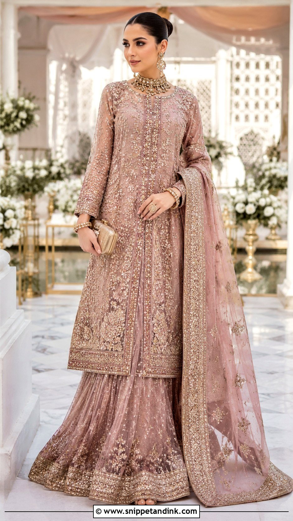 Pakistani Long Shirt With Lehenga - Snippet and Ink - 30 Pakistani Dress Design for Wedding Ideas