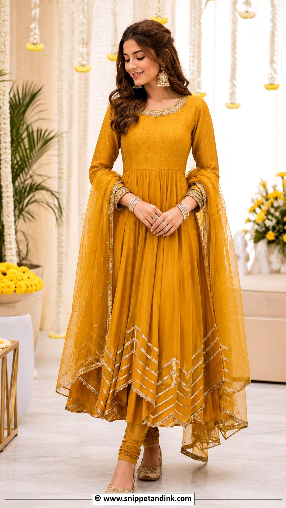 Pakistani Mehndi Anarkali Dress - Snippet and Ink - 30 Pakistani Mehndi Dress Ideas