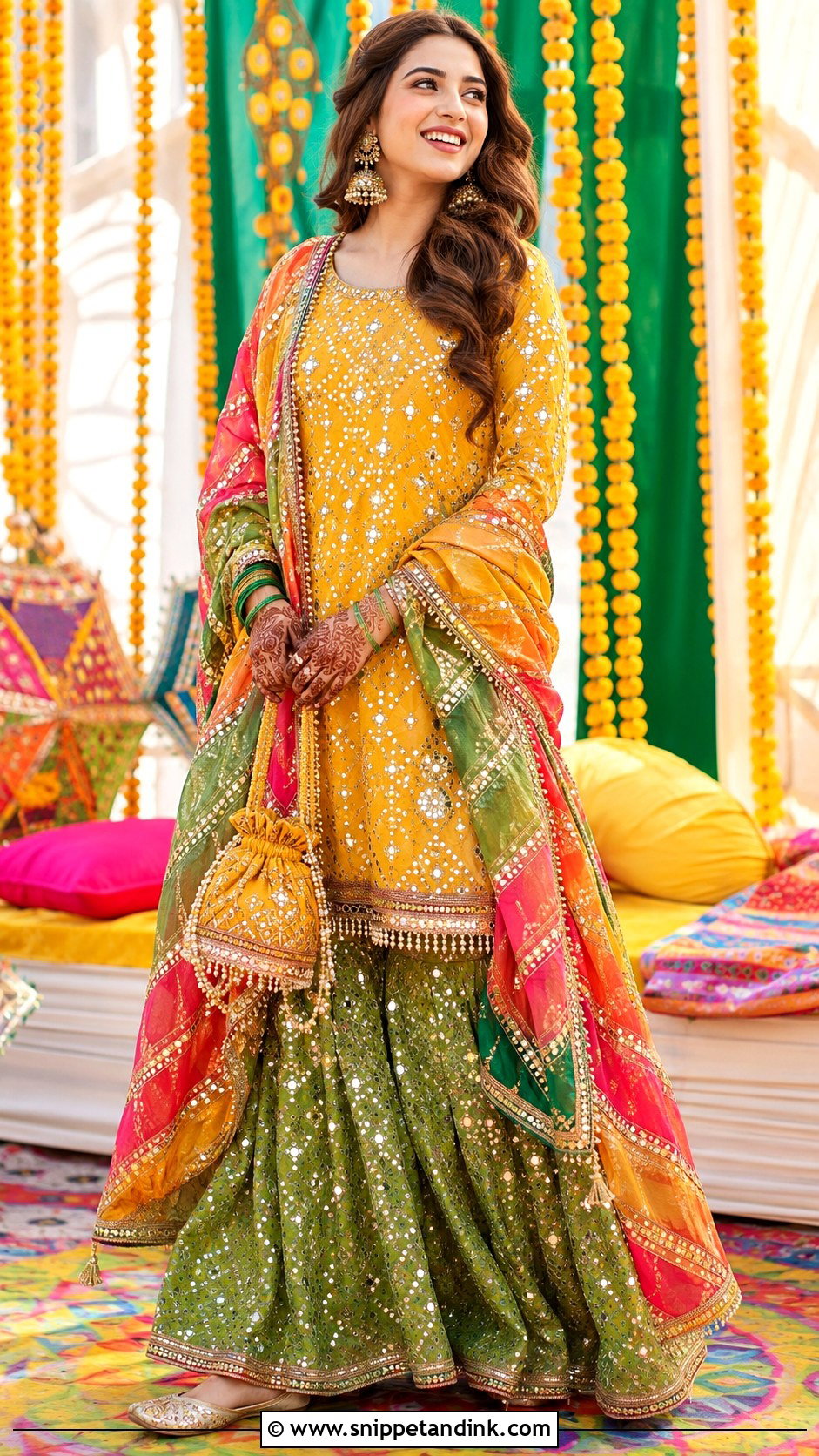 Pakistani Mehndi Dress - Snippet and Ink - 30 Pakistani Dress Design for Wedding Ideas
