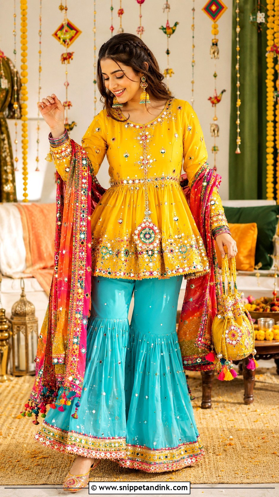 Pakistani Mirror Work Dress For Wedding - Snippet and Ink - 25 Pakistani Dresses to Wear to a Wedding