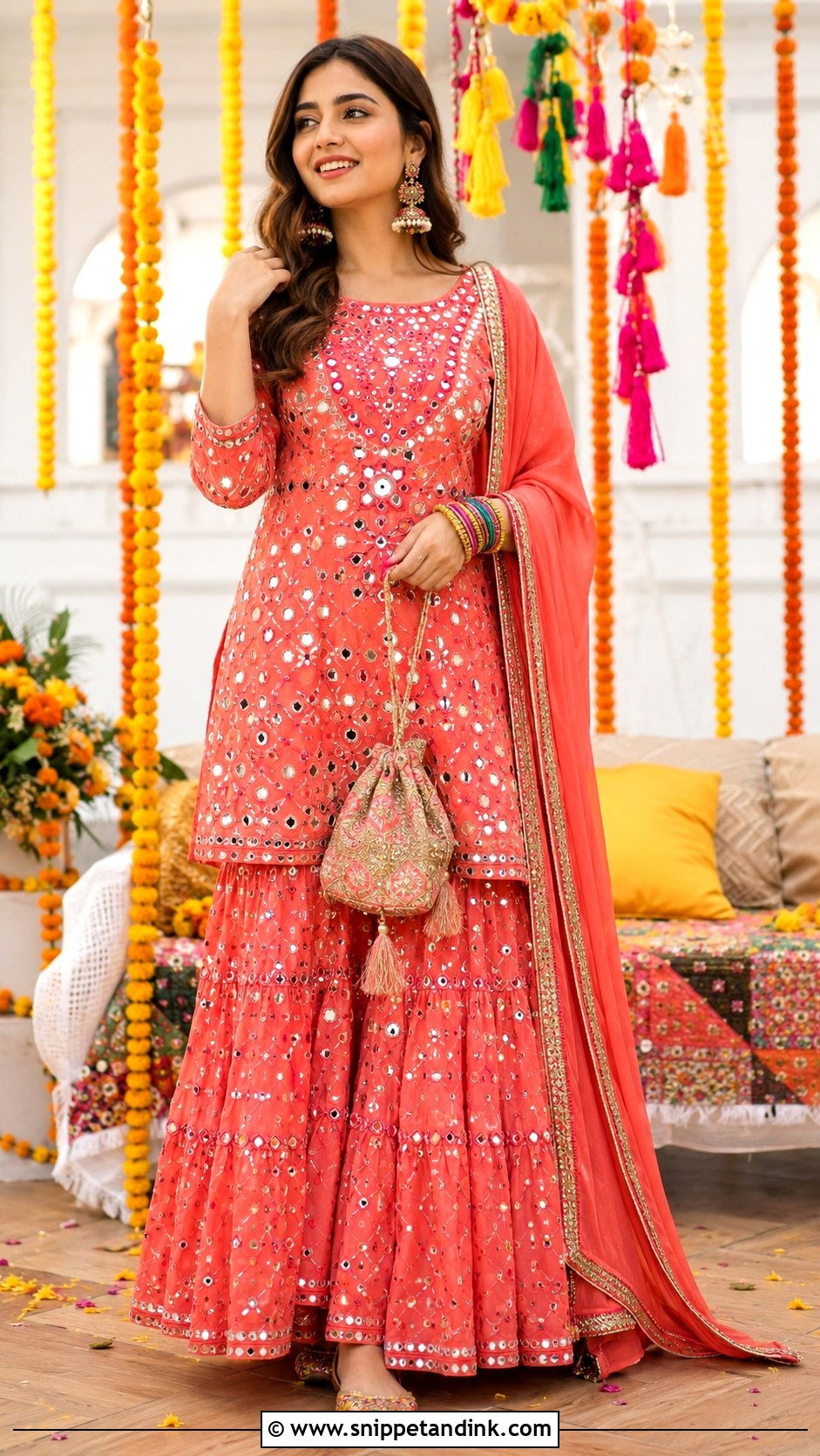 Pakistani Mirror Work Dress - Snippet and Ink - 30 Pakistani Dress Design for Wedding Ideas