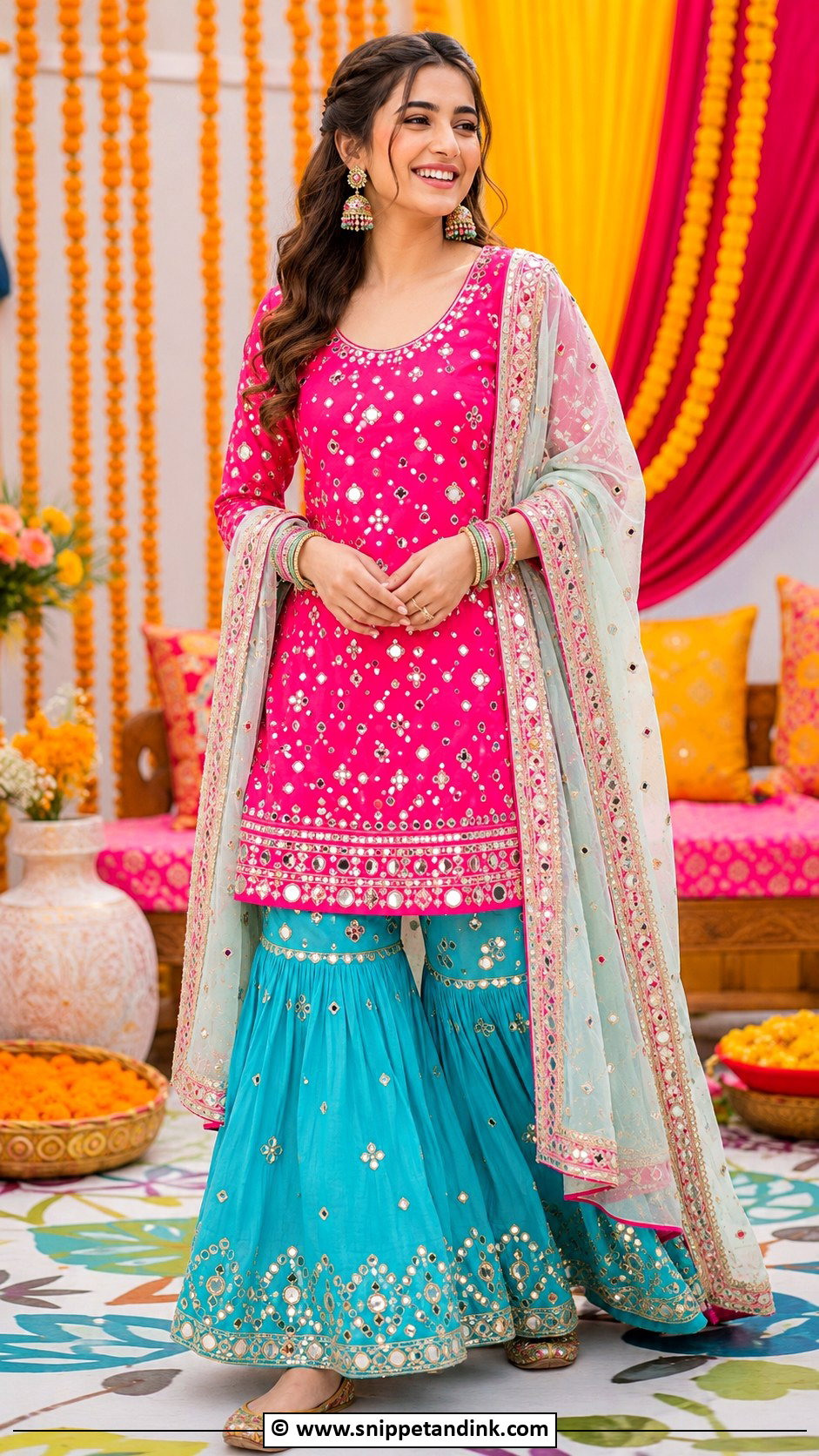 Pakistani Mirror Work Outfit For Sister - Snippet and Ink - 25 Pakistani Wedding Outfits Sisters Ideas