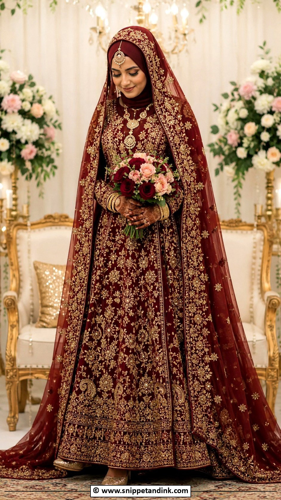 Pakistani Muslim Wedding Gown - Snippet and Ink - 30 Muslim Wedding Gown Ideas