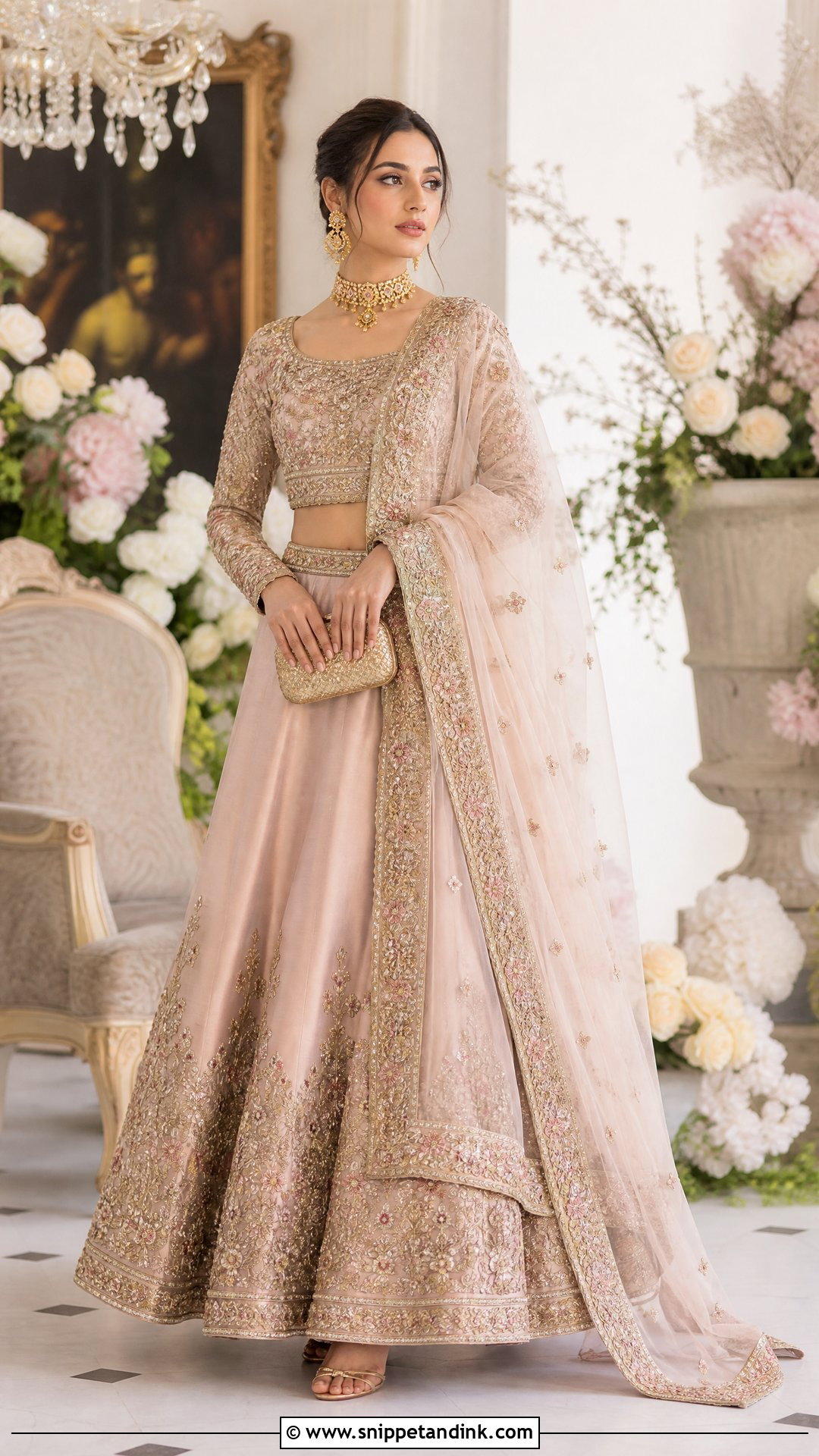 Pakistani Net Dupatta Lehenga - Snippet and Ink - 25 Pakistani Wedding Dresses Ideas