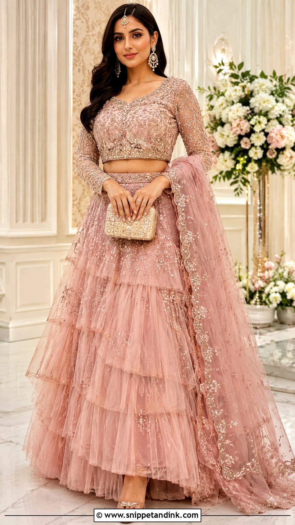 Pakistani Net Lehenga - Snippet and Ink - 30 Pakistani Dress Design for Wedding Ideas