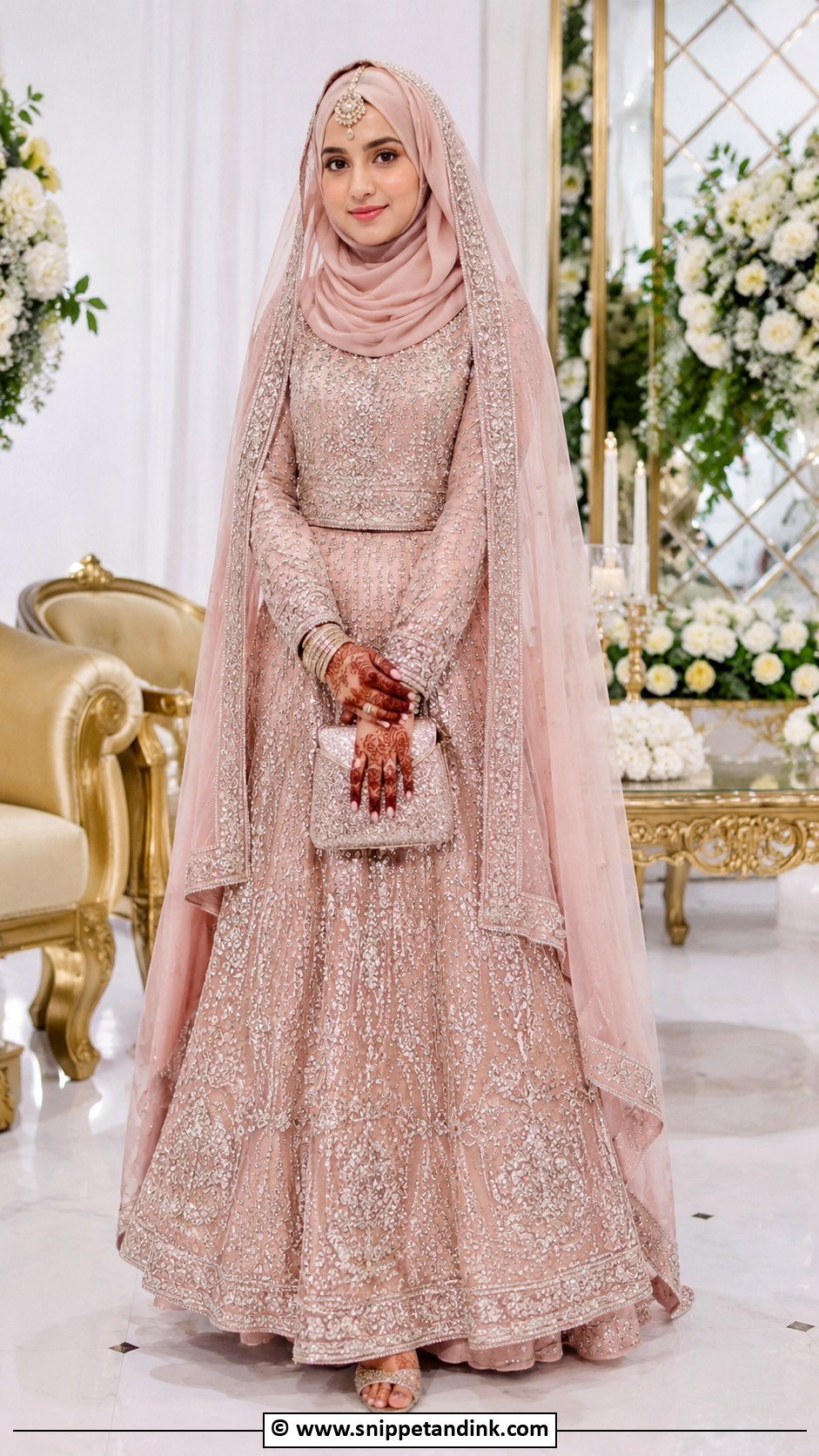 Pakistani Nikah Lehenga - Snippet and Ink - 30 Muslim Nikah Dresses
