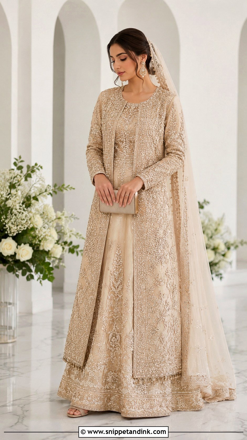 Pakistani Nikah Outfit With Jacket - Snippet and Ink - 25 Nikah Outfit Muslim Pakistani Bridal Ideas