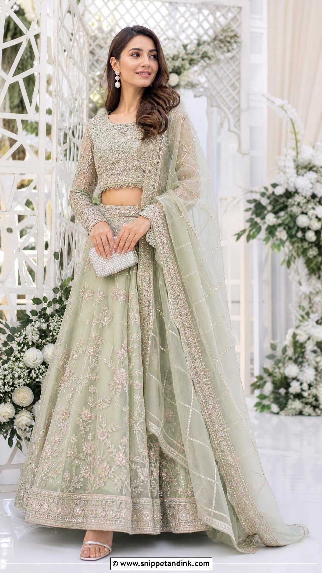 Pakistani Organza Lehenga Dress - Snippet and Ink - 25 Pakistani Wedding Dresses Ideas