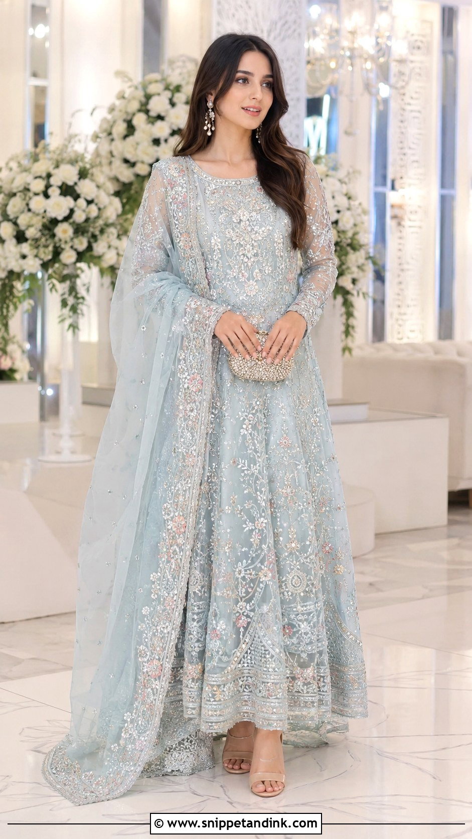 Pakistani Pastel Walima Dress - Snippet and Ink - 25 Pakistani Party Wear Wedding Dresses