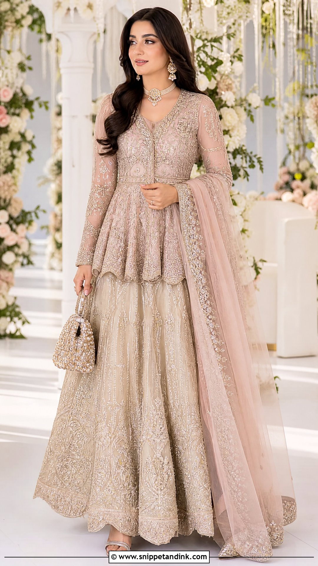 Pakistani Peplum Lehenga Dress - Snippet and Ink - 20 Wedding Dresses in Pakistan