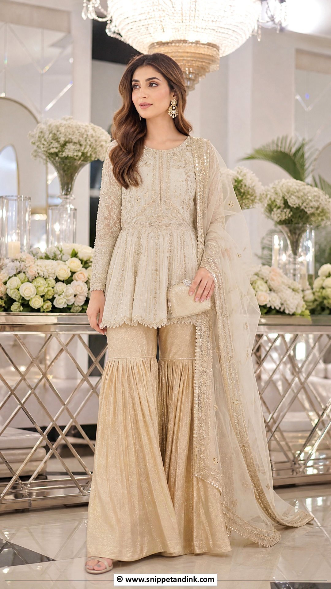 Pakistani Peplum Top With Sharara - Snippet and Ink - 35 Beautiful Pakistani Dresses
