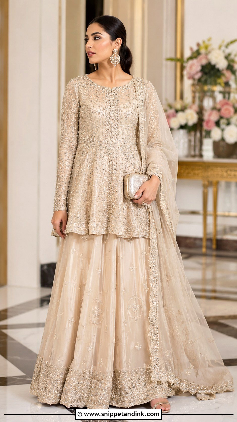 Pakistani Peplum With Lehenga - Snippet and Ink - 25 Pakistan Wedding Dress Ideas