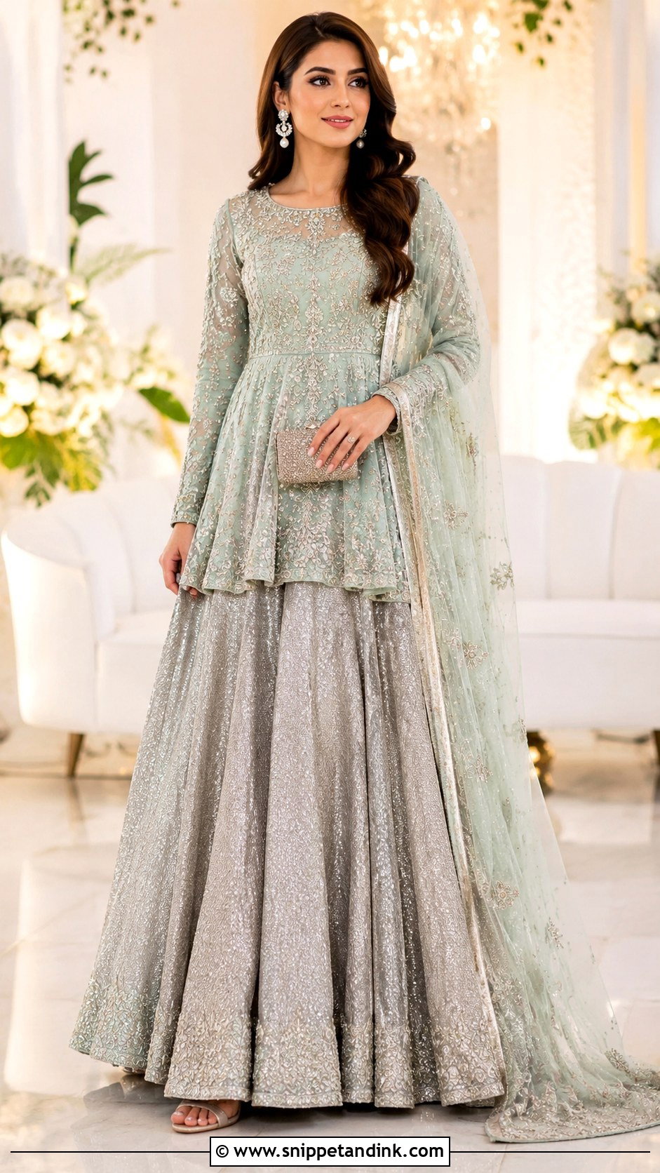 Pakistani Peplum With Lehenga For Wedding - Snippet and Ink - 25 Pakistani Dresses to Wear to a Wedding