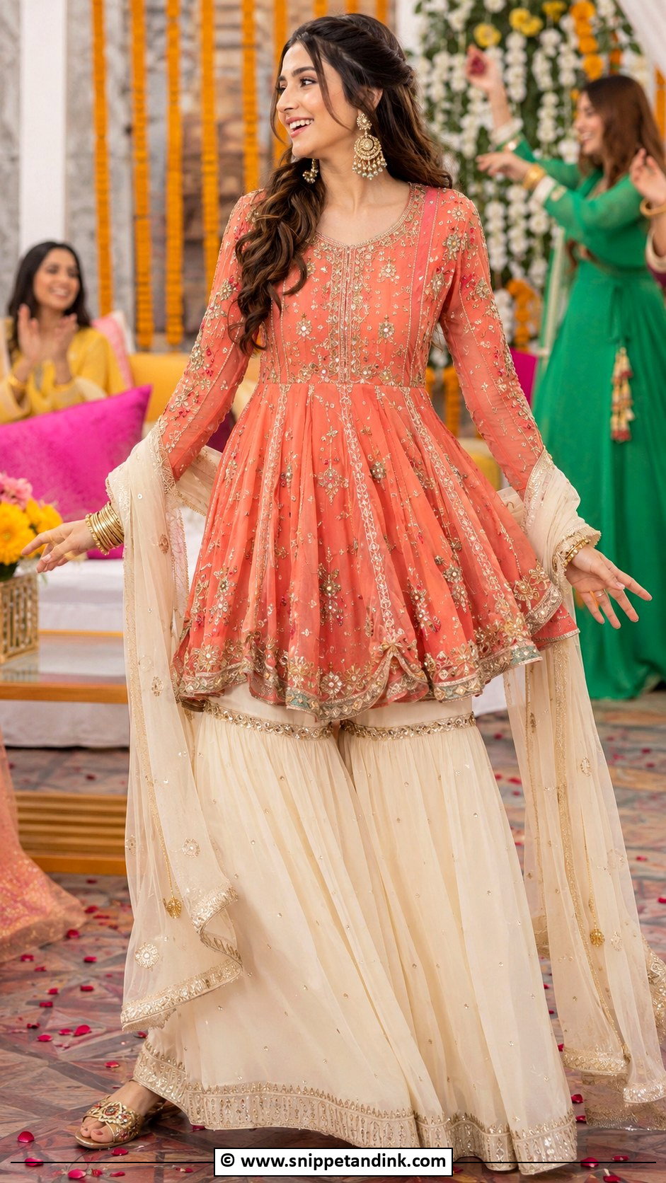 Pakistani Peplum With Sharara For Sister - Snippet and Ink - 25 Pakistani Wedding Outfits Sisters Ideas